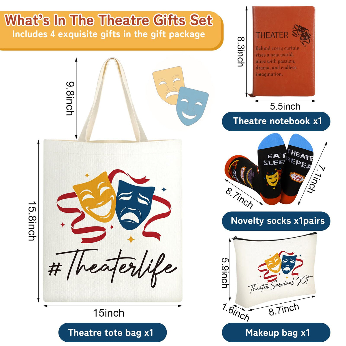 Breathffy theatre makeup bag with organized pockets for cosmetics on the go.