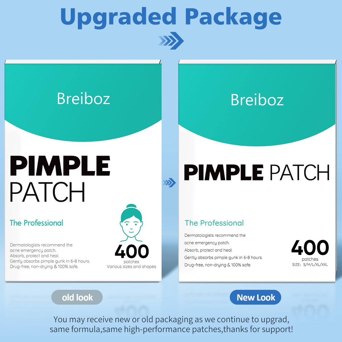 Breiboz invisible acne patch blends into skin for discreet coverage.