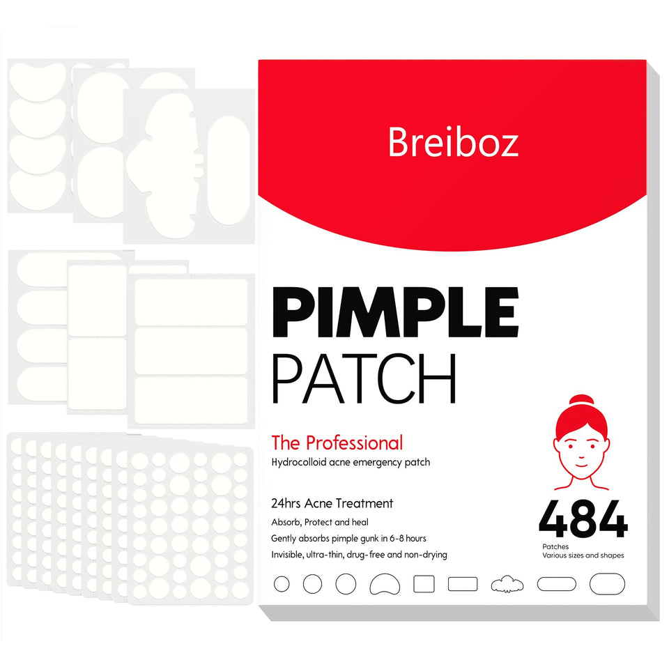 Breiboz large pimple patches in full-face packaging for easy acne care.