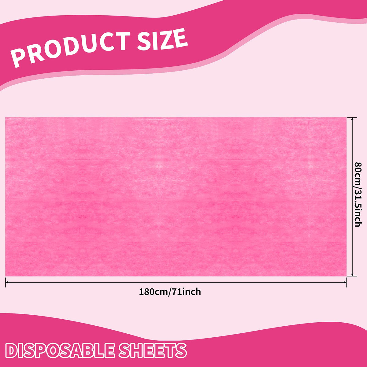 Breling pink bed sheet on massage table with waterproof PE film keeps surface dry.