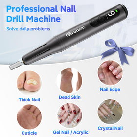 Breosic lightweight nail drill in gray supports comfortable long use.