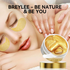 BREYLEE 24K Gold Eye Masks after-use glow on treated area.