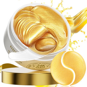 BREYLEE 24K Gold Eye Masks packaging box highlights premium design for gifting.