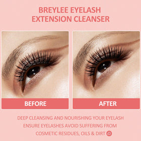 BREYLEE eyelash-extension shampoo with included brush for easy home care