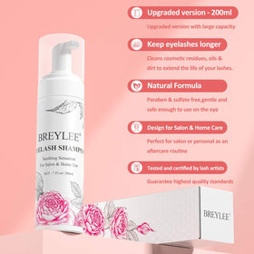 BREYLEE makeup remover cleanser for safe eyelash and eyeliner cleansing