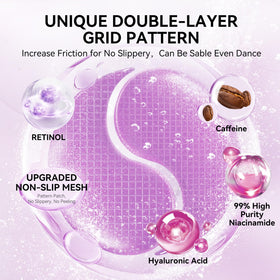 BREYLEE under-eye patches with grid design provide secure, slip-free wear
