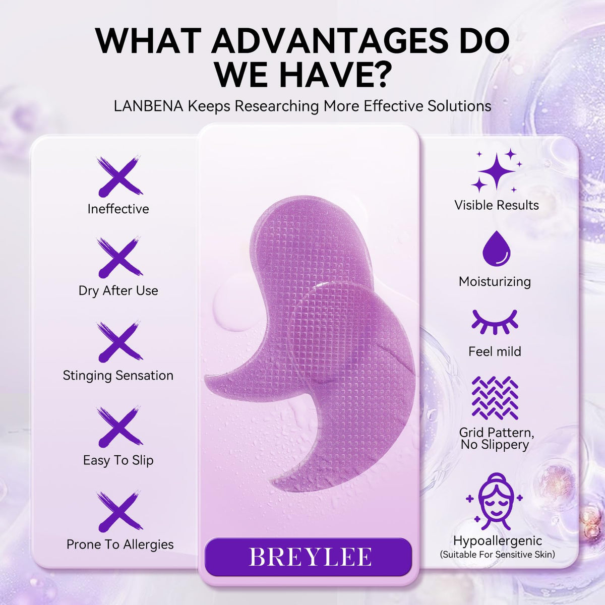 BREYLEE hyaluronic acid eye patch offers moisture around eyes