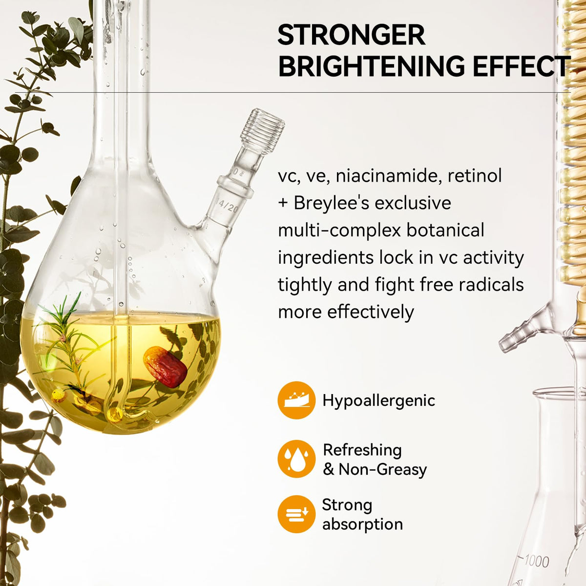BREYLEE Vitamin C Serum hyaluronic acid boost delivers hydration support
