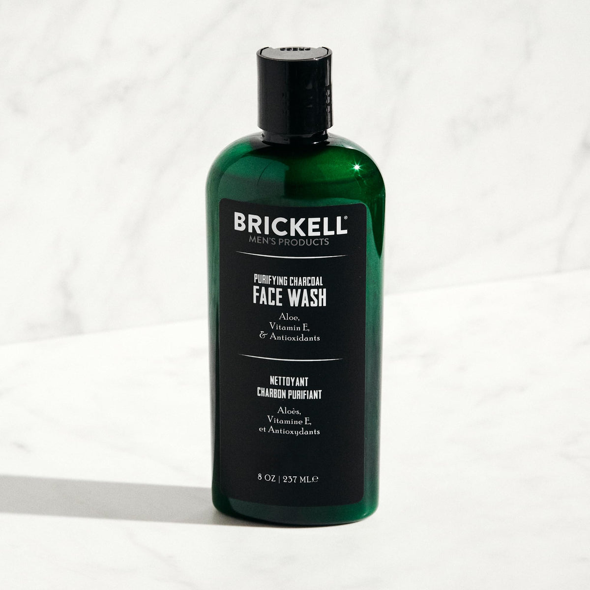 Brickell Activated Charcoal Cleanser ingredients, charcoal purity supports skin balance