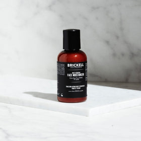 Brickell Daily Essential Face Moisturizer application on the face demonstrates lightweight hydration