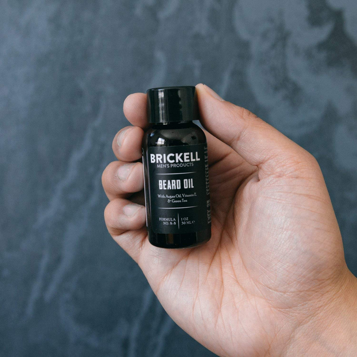 Vitamin E in Brickell Beard Oil for conditioning and shine.