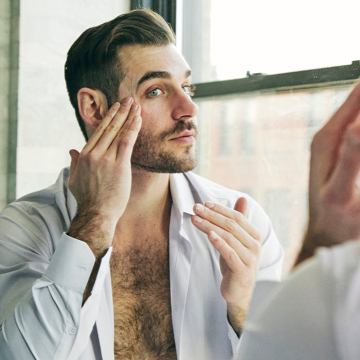 Brickell Men's Complete Defense Eye Cream targets the eye area with gentle hydration.