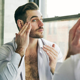 Brickell Men's Complete Defense Gift Set box showcasing a comprehensive skincare routine for men