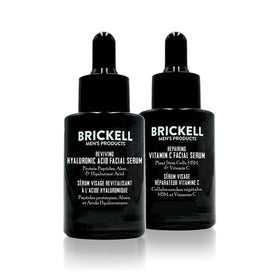 Brickell Men's Daily Anti-Aging Day Serum bottle for daytime hydration and quick absorption