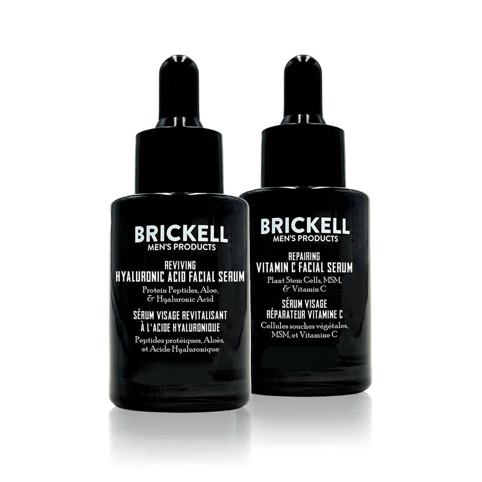 Brickell Men's Daily Anti-Aging Day Serum bottle for daytime hydration and quick absorption