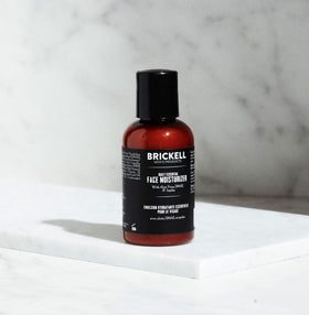 Brickell Men's Daily Essential Face Moisturizer shows smooth texture for fast absorption.