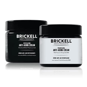 Brickell Men's Day and Night Anti-Aging Cream Set on display for premium daily skincare.