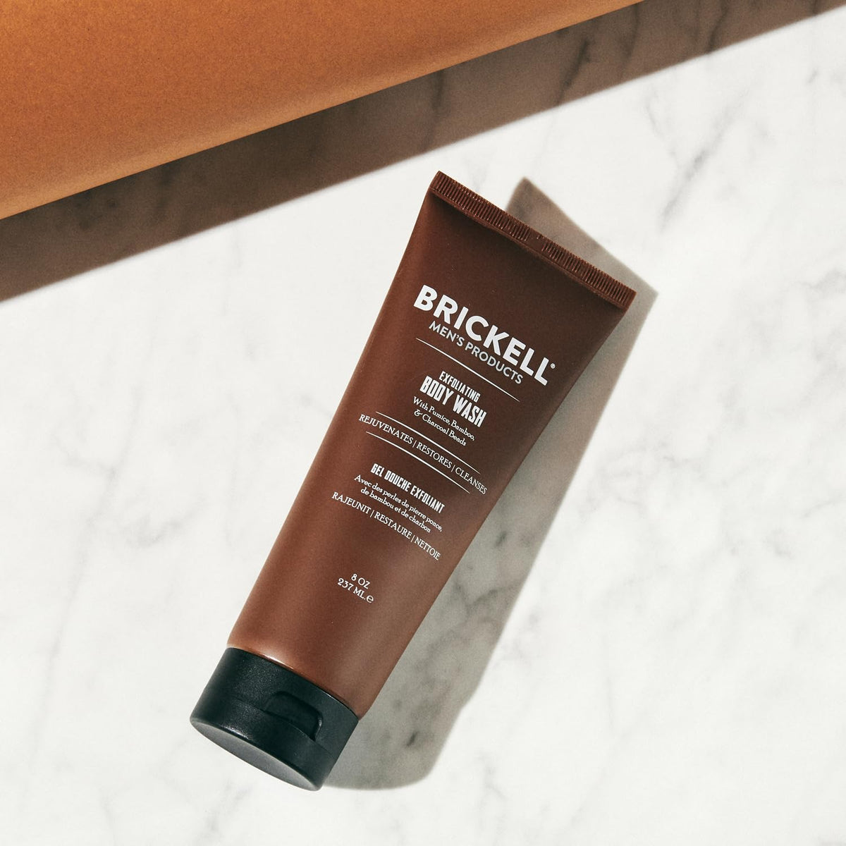 Visible pumice and bamboo beads in texture for gentle exfoliation
