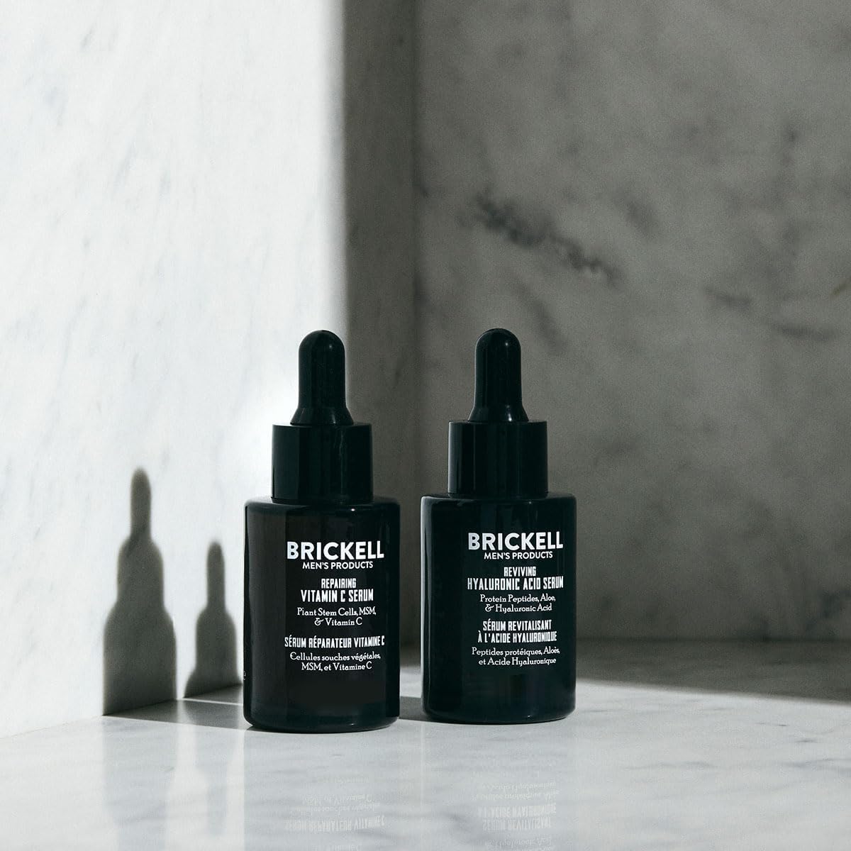 Brickell Men's Serum Absorption Quick showing fast-penetrating formula