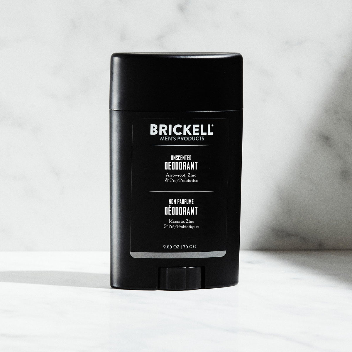 Brickell Natural Deodorant application underarms demonstrates smooth, long-lasting freshness.