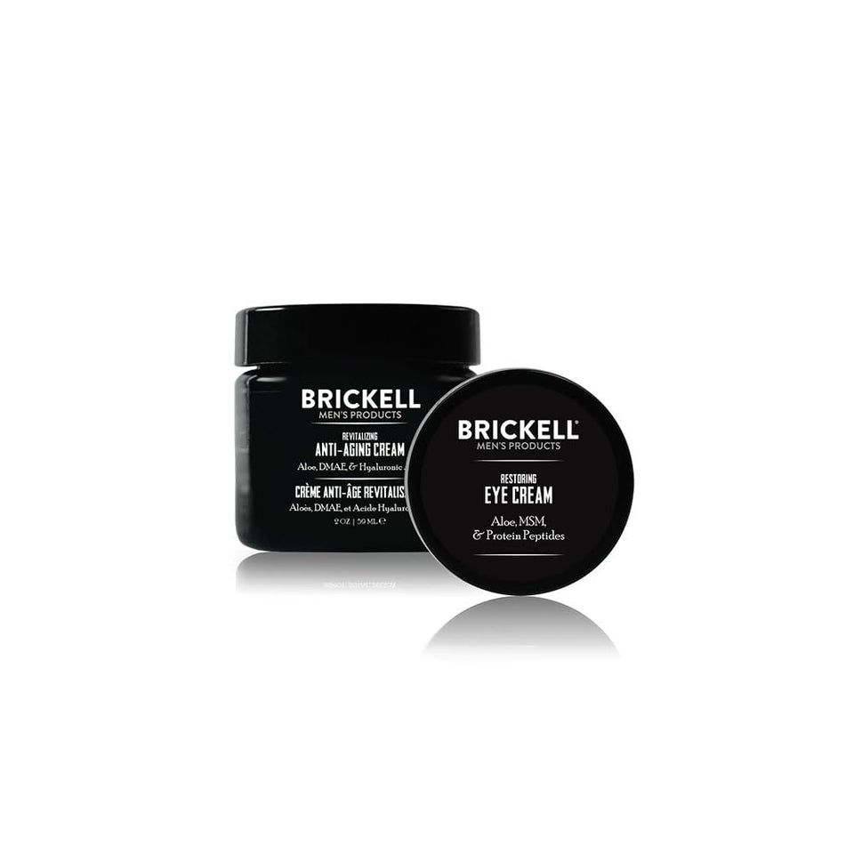 Brickell Night Cream jar with rich hydration for overnight nourishment.