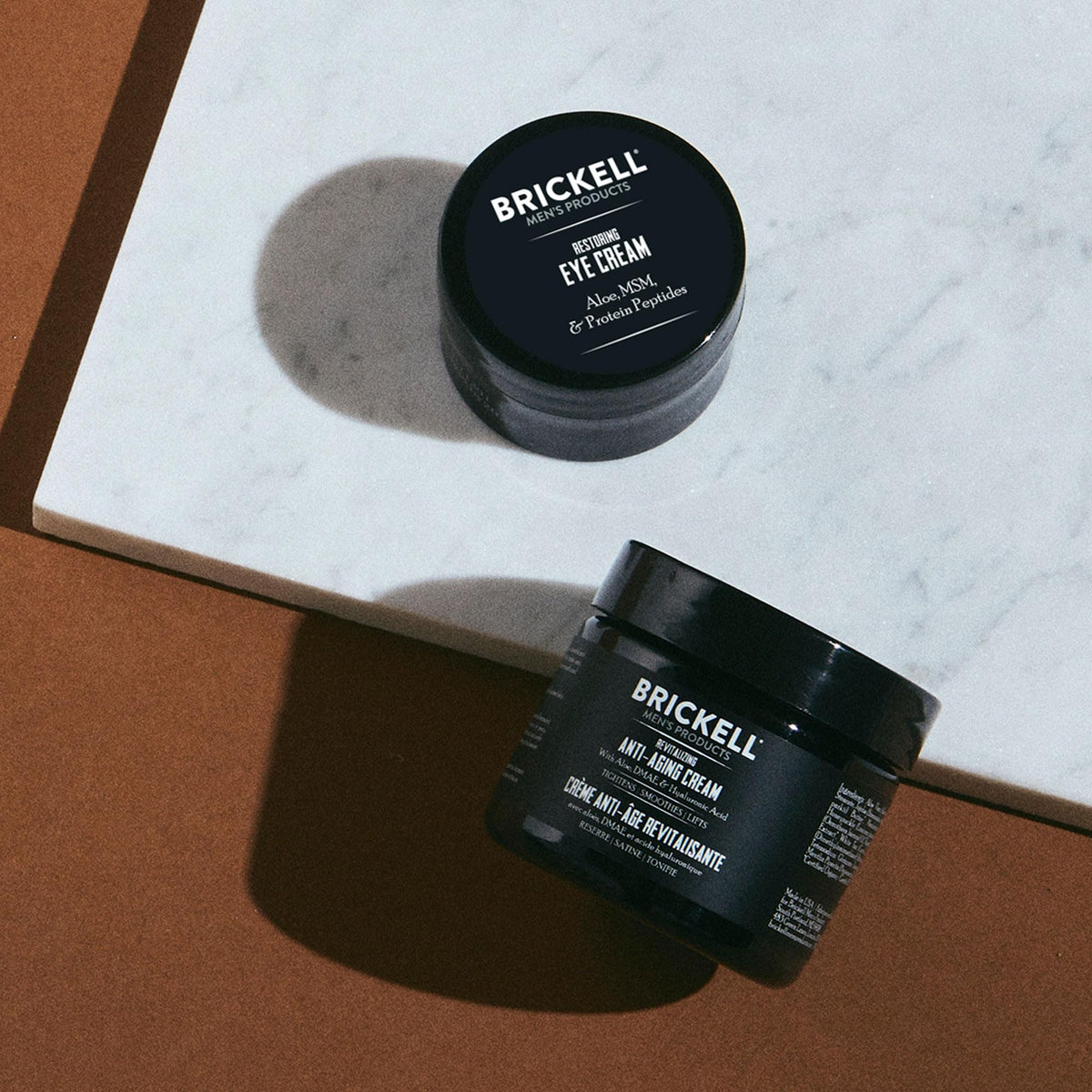 Brickell Organic ingredients with aloe to indicate natural formulation.