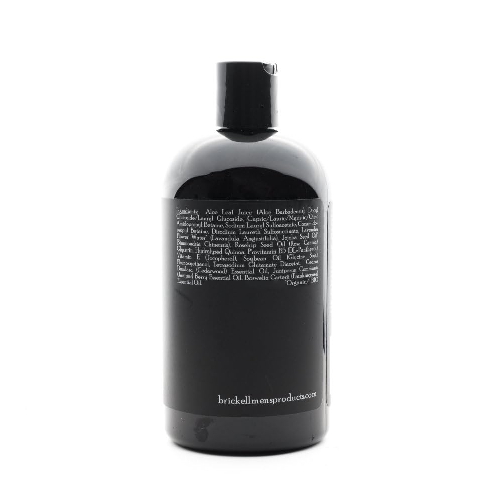 Brickell Rapid Wash hand application close-up for easy shower use.