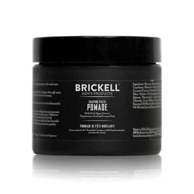 Brickell shaping paste jar showing medium hold and low shine for natural texture