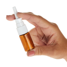 Bright Creations compact amber bottle easy to store in bags.