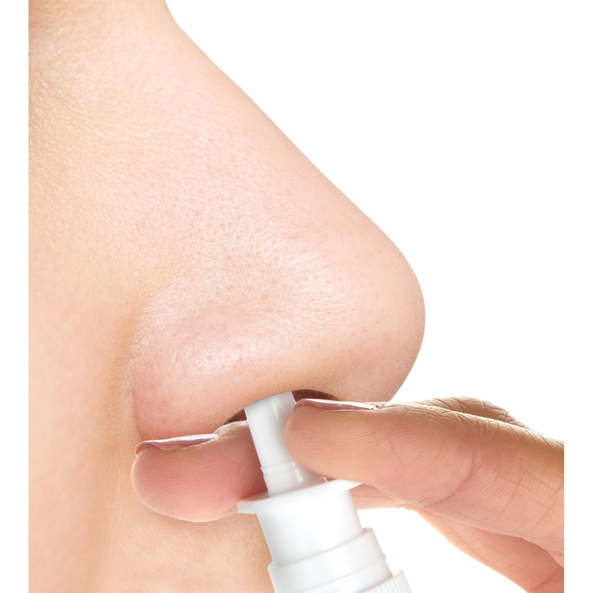 Bright Creations refillable nasal spray bottle with secure cap for on-the-go use.