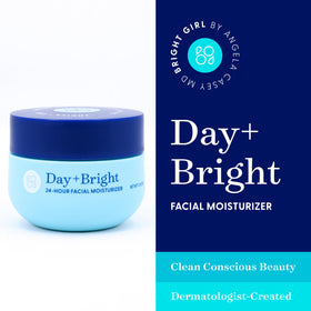 Day+Bright texture swatch shows silky, lightweight hydration ideal for teen skin.