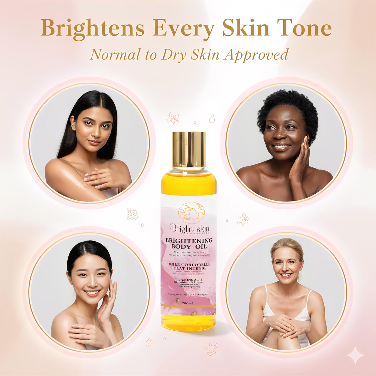 Bright Skin Cosmetics anti-aging and wrinkle care with a gentle vitamin blend.