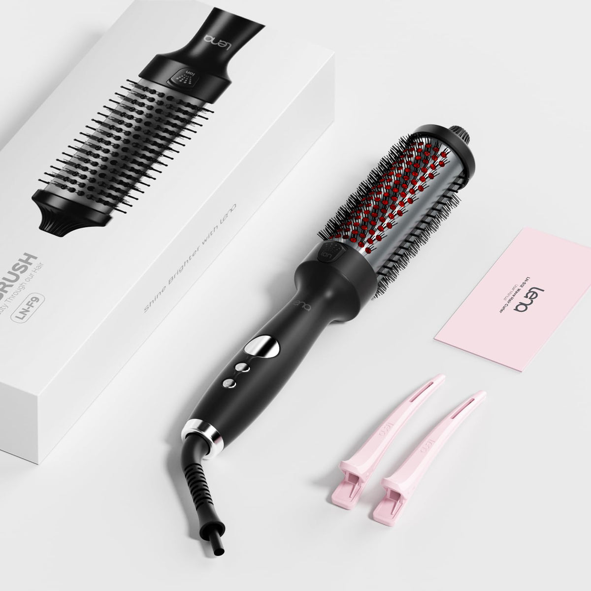 BrighterwithLena thermal brush 1.5-inch barrel for smooth, versatile styling.
