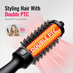 BrighterwithLena LED display shows precise temperature control during styling.