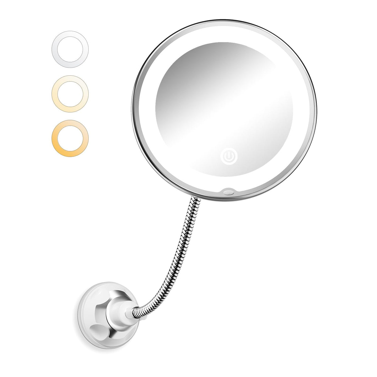 Brightown 10x magnifying mirror with light for precise facial detailing