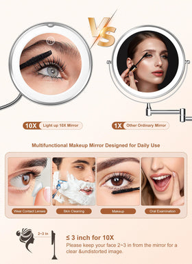 Brightown close-up detail for precise makeup application