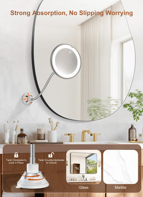 Brightown suction cup wall mount securely attaches to glass surfaces