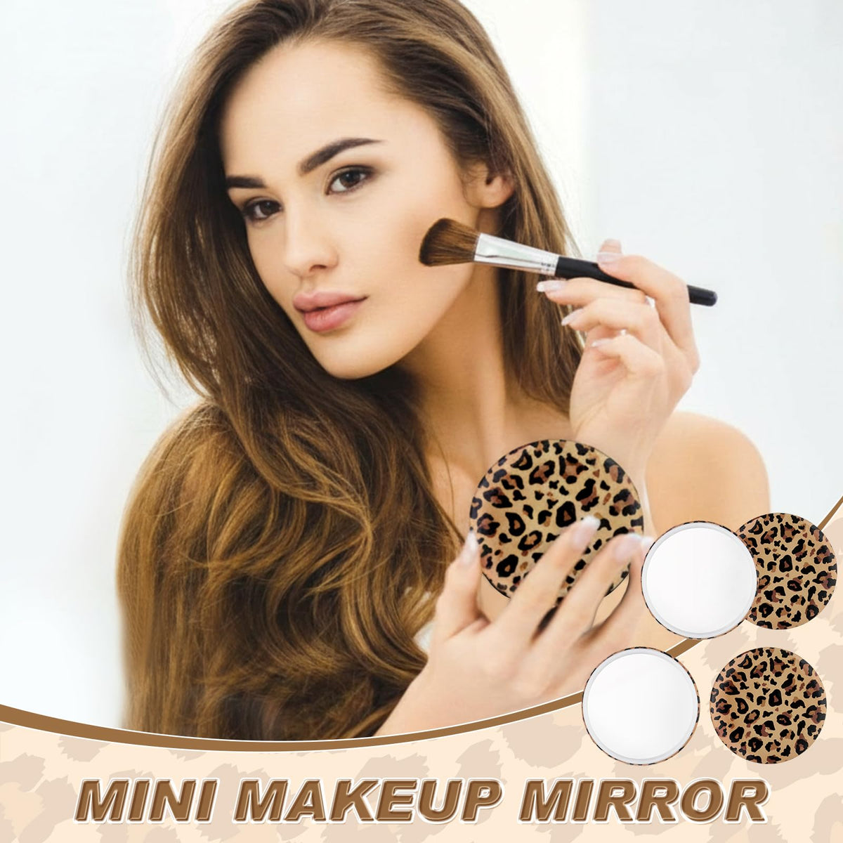 BrightRow compact mirror 2.76-inch ideal for quick makeup fixes on the go