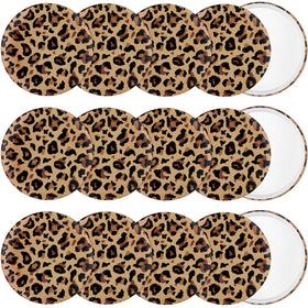 BrightRow leopard print compact mirror with classic design for everyday touch-ups
