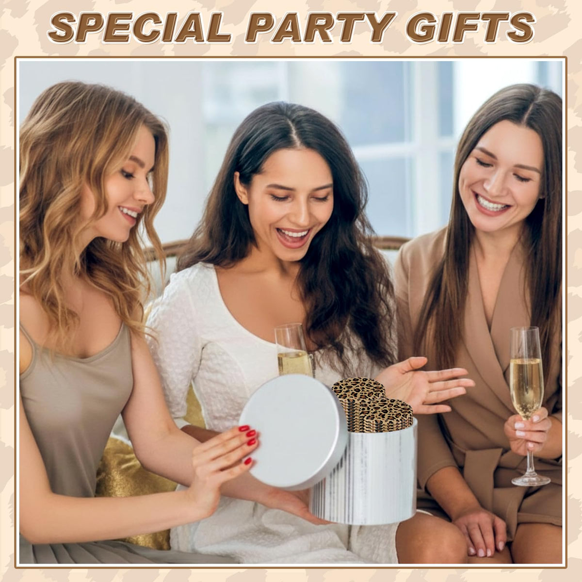 BrightRow leopard gift set perfect for bridesmaids and special occasions