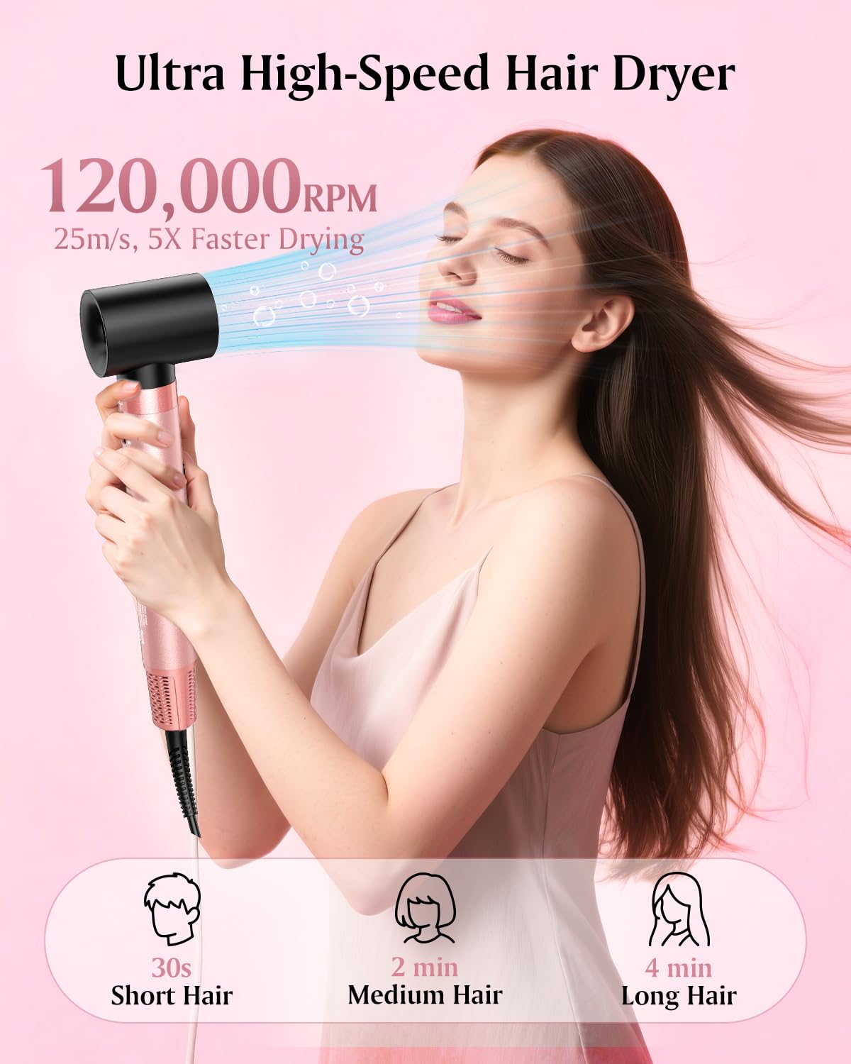 Brightup Coanda automatic curling technology delivering smooth, long-lasting curls.