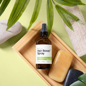 Brigs Naturals Hair Boost Spray ingredients list shows clean, cruelty-free formulation.