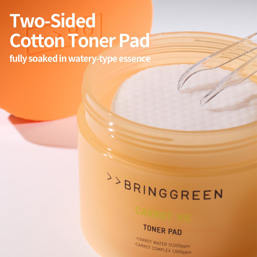BRING GREEN Carrot Toner Pad in nightly skincare routine for calm, balanced skin