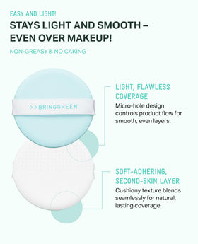 Travel-size BRING GREEN Tea Tree CICA Sun Cushion fits vacations