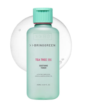BRING GREEN Tea Tree CICA Toner bottle front for refreshing skincare routine