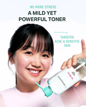BRING GREEN Tea Tree CICA Toner label close-up showing vegan, cruelty-free branding