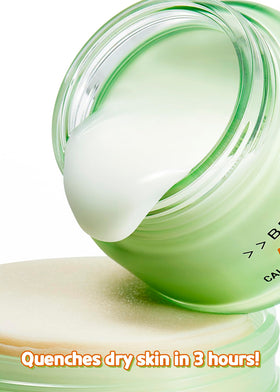 Vegan and cruelty-free seals beside BRING GREEN Artemisia Cera Calming Moisture Gel Cream.