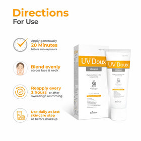 Brinton UV Doux Mineral Sunscreen travel pack ideal on the go.