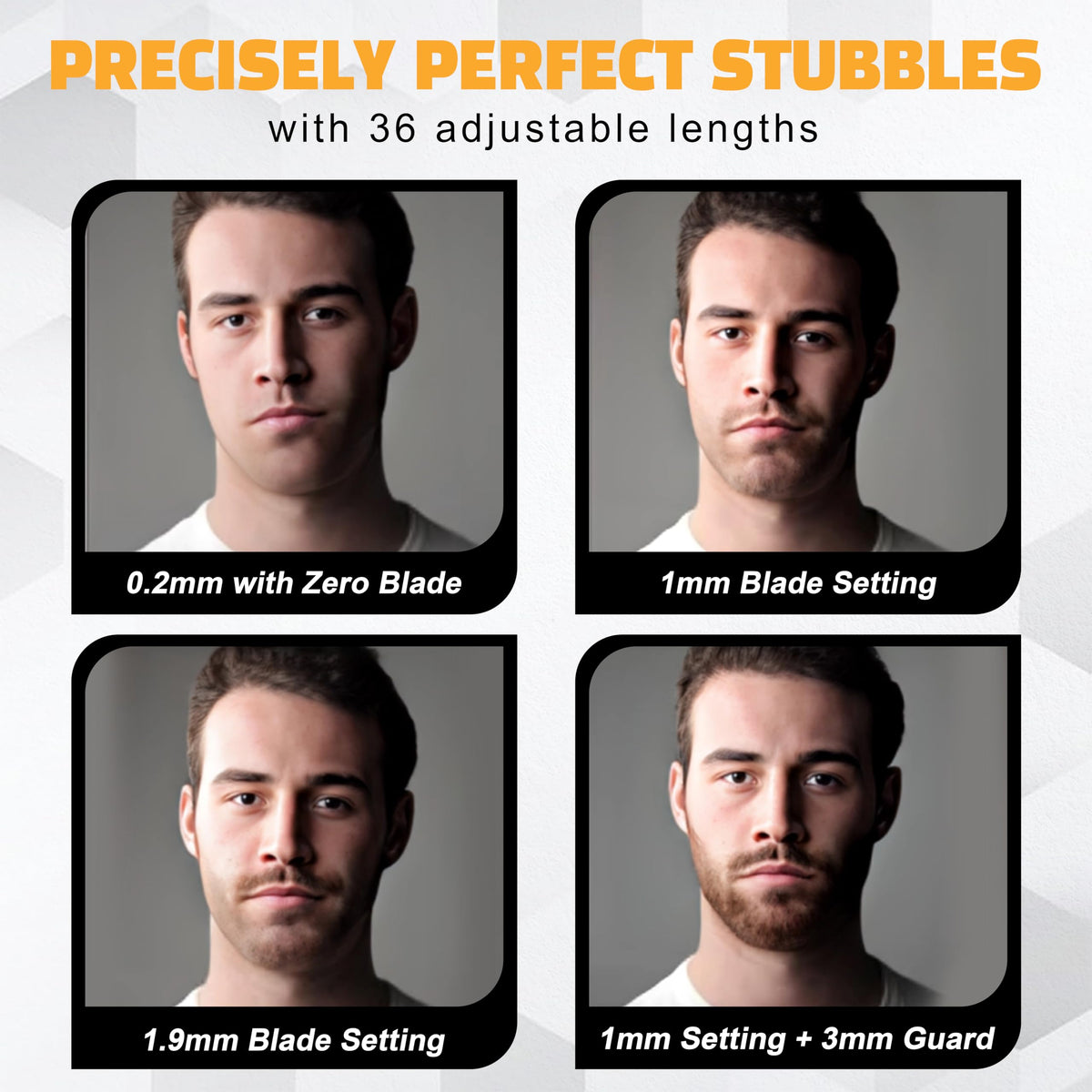 Brio Beardscape V1 five-speed options shown for tailored grooming.
