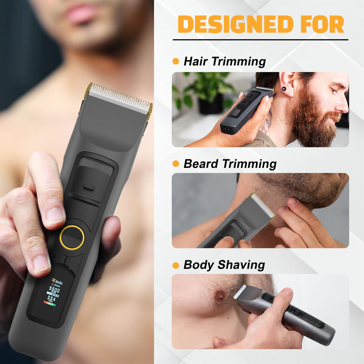 Brio Beardscape V2 beard and body grooming versatility.